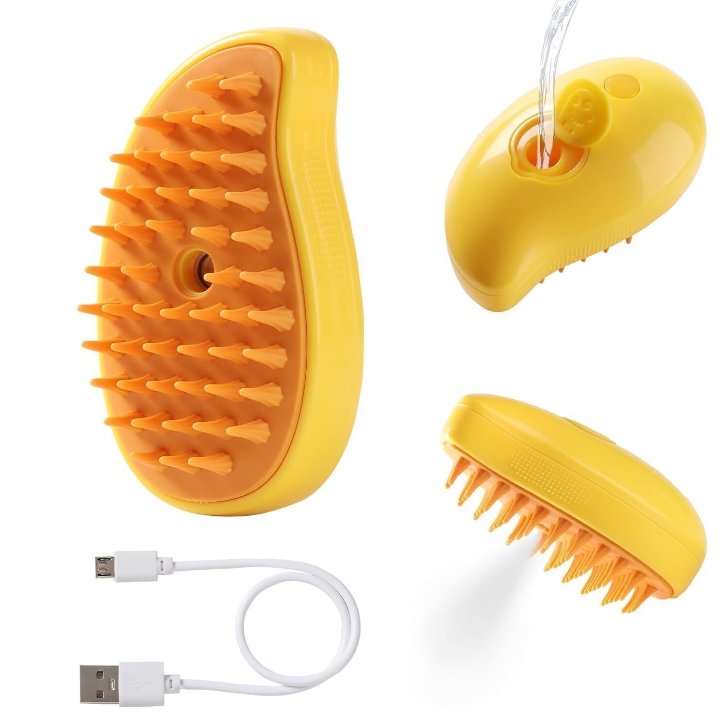Steam Cat Brush - 3 in 1 Self Cleaning Steam Brush for Cats & Dogs, Removes Tan