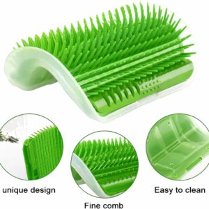 Cat Self-Groomer Wall Brush – Corner Face Scratcher & Massage Comb Tool