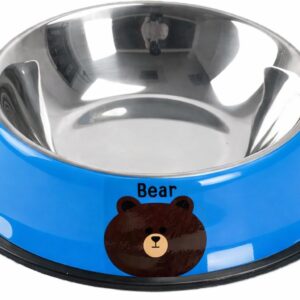 Non-slip Stainless Steel Pet Dog Bowl Large Capacity Dog Food Water Bowls