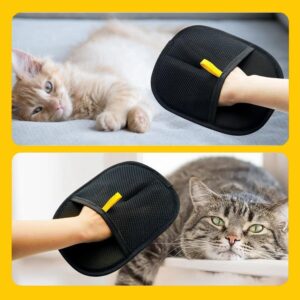 Pet Hair Removal Glove Cat Dog Electrostatic Brush Fur Remover Grooming Glove UK